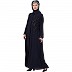 Front open abaya with hand work- Navy Blue
